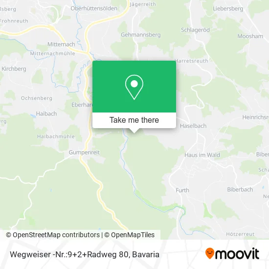 Карта Wegweiser -Nr.:9+2+Radweg 80