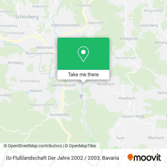 Карта Ilz-Flußlandschaft Der Jahre 2002 / 2003