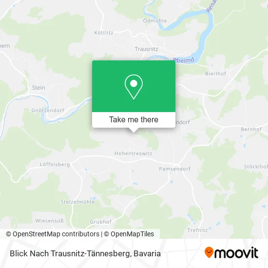Карта Blick Nach Trausnitz-Tännesberg