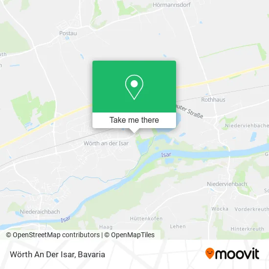 Карта Wörth An Der Isar