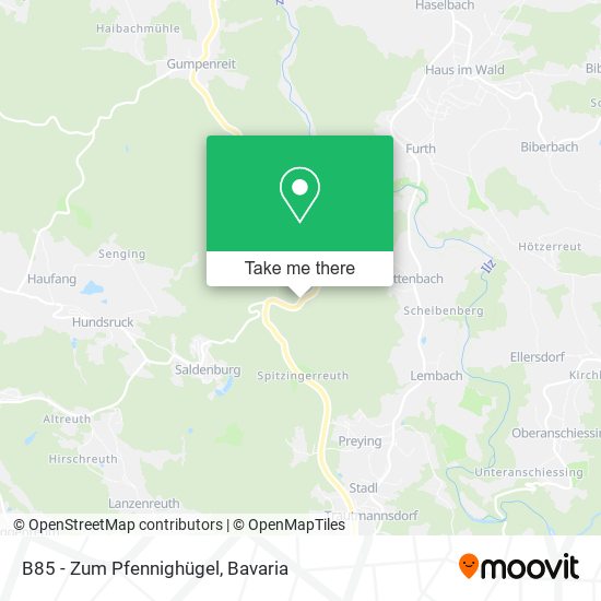 B85 - Zum Pfennighügel map