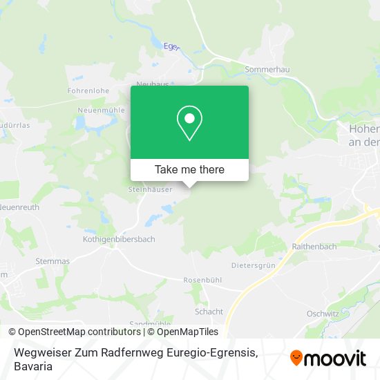 Wegweiser Zum Radfernweg Euregio-Egrensis map