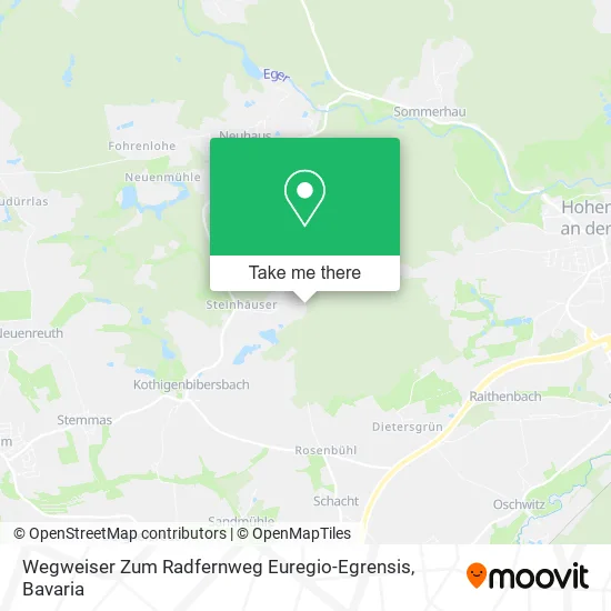 Карта Wegweiser Zum Radfernweg Euregio-Egrensis