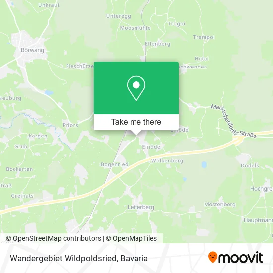 Карта Wandergebiet Wildpoldsried