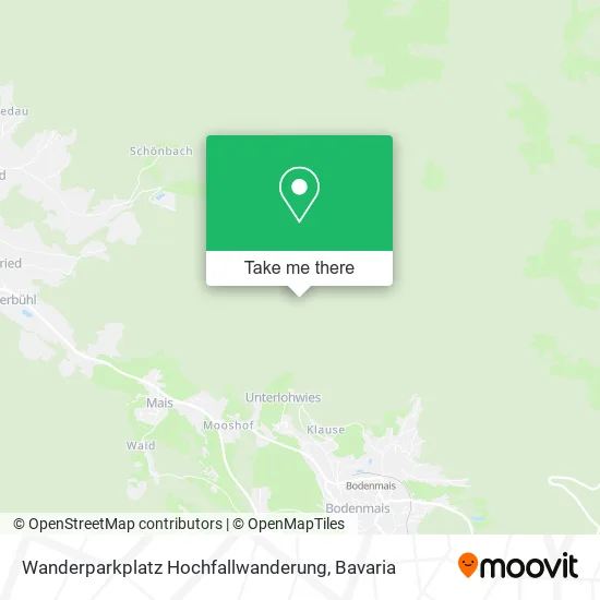 Карта Wanderparkplatz Hochfallwanderung