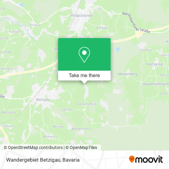 Карта Wandergebiet Betzigau