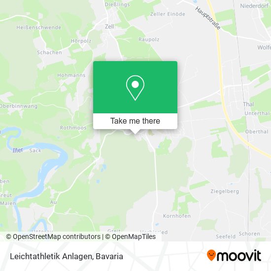 Leichtathletik Anlagen map