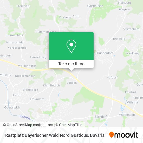 Rastplatz Bayerischer Wald Nord Gusticus map