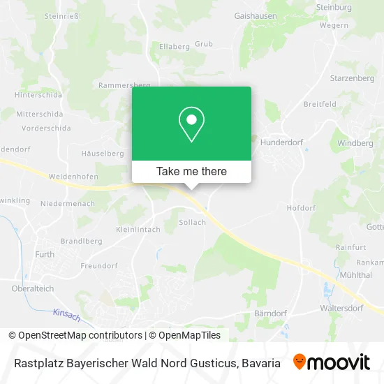 Rastplatz Bayerischer Wald Nord Gusticus map