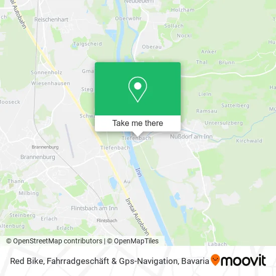Карта Red Bike, Fahrradgeschäft & Gps-Navigation