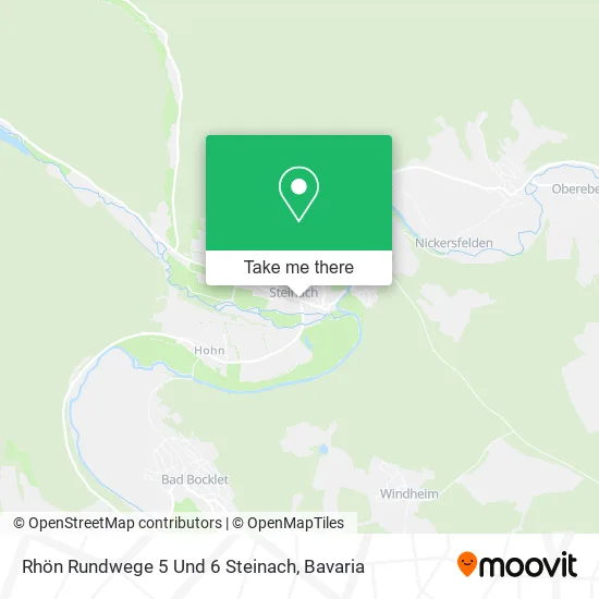 Карта Rhön Rundwege 5 Und 6 Steinach