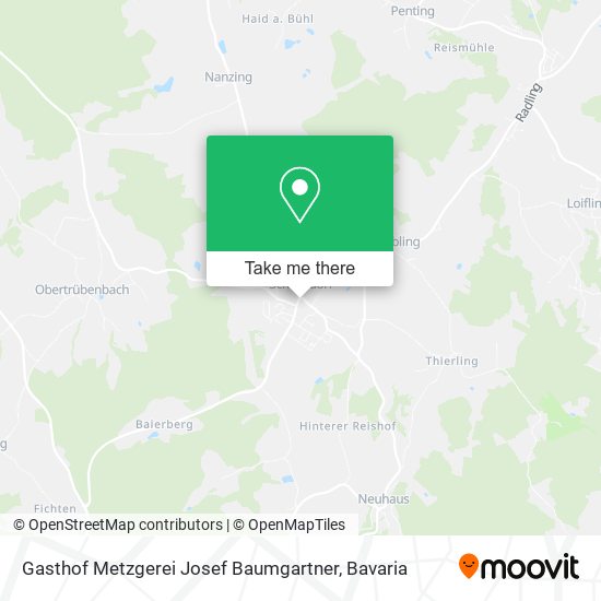 Gasthof Metzgerei Josef Baumgartner map