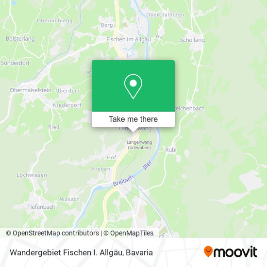 Wandergebiet Fischen I. Allgäu map