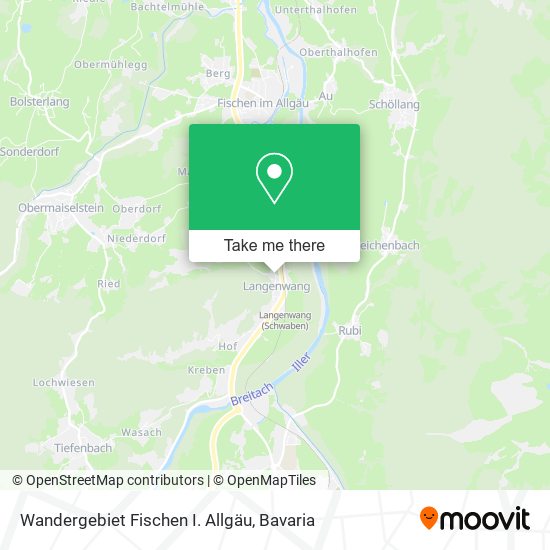 Wandergebiet Fischen I. Allgäu map