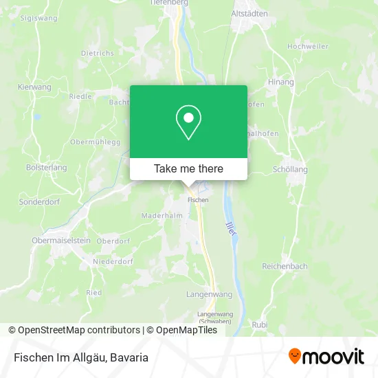 Карта Fischen Im Allgäu