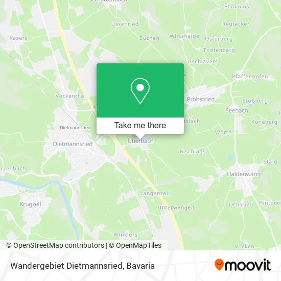 Карта Wandergebiet Dietmannsried