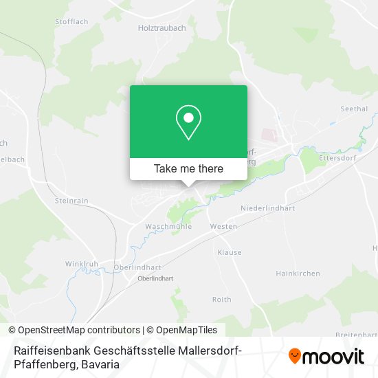 Карта Raiffeisenbank Geschäftsstelle Mallersdorf-Pfaffenberg
