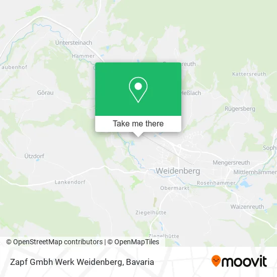 Карта Zapf Gmbh Werk Weidenberg