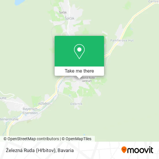Карта Železná Ruda (Hřbitov)