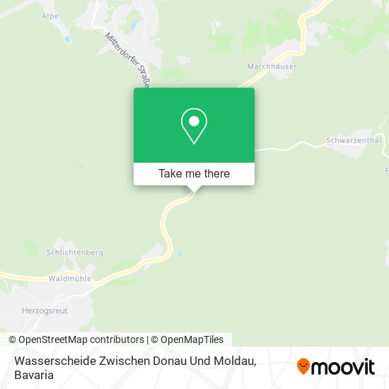 Wasserscheide Zwischen Donau Und Moldau map