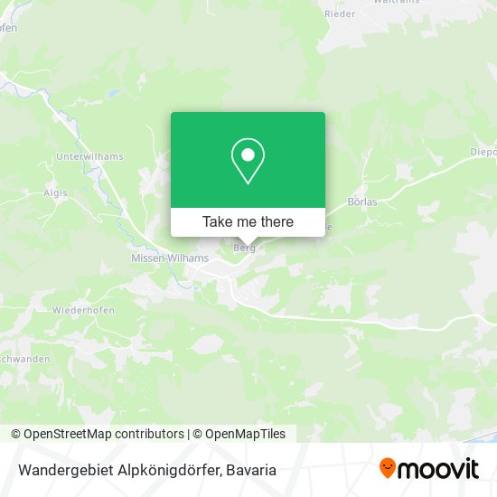 Wandergebiet Alpkönigdörfer map