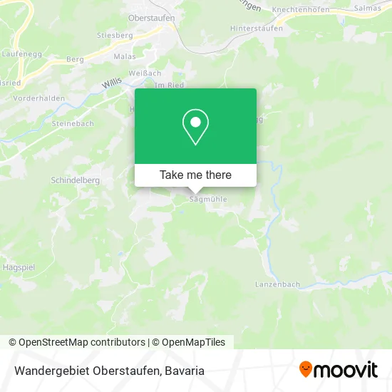 Карта Wandergebiet Oberstaufen