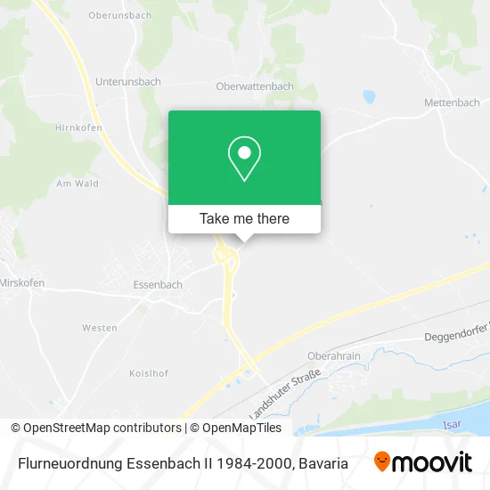 Карта Flurneuordnung Essenbach II 1984-2000