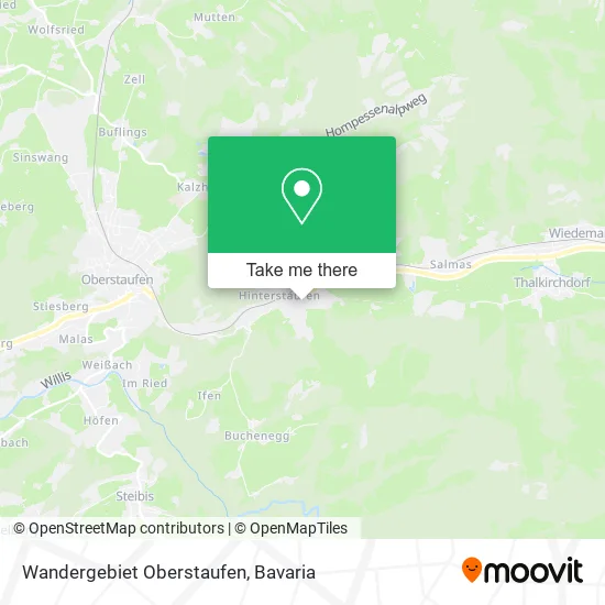 Карта Wandergebiet Oberstaufen