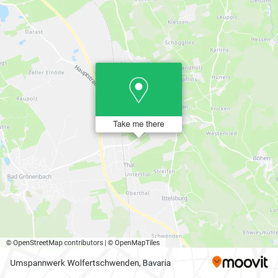 Карта Umspannwerk Wolfertschwenden