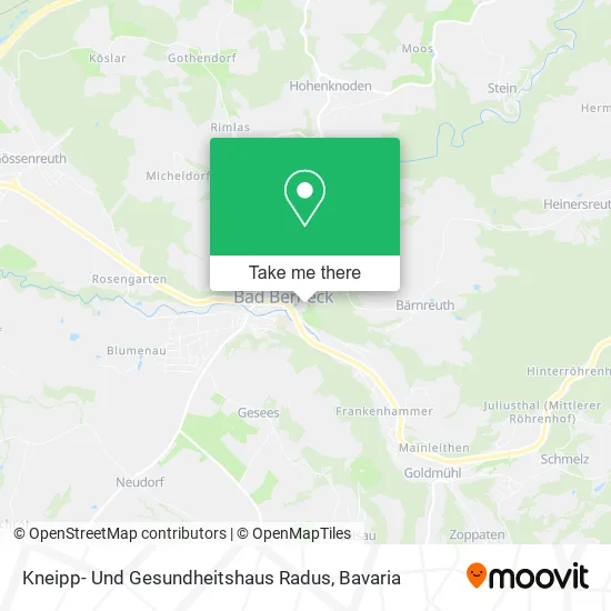 Карта Kneipp- Und Gesundheitshaus Radus