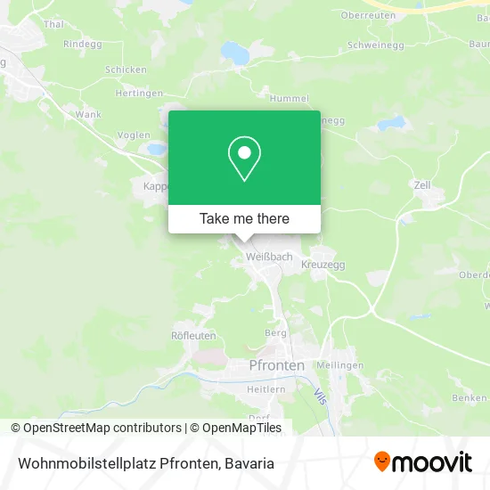 Карта Wohnmobilstellplatz Pfronten