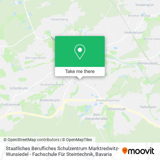 Staatliches Berufliches Schulzentrum Marktredwitz-Wunsiedel - Fachschule Für Steintechnik map
