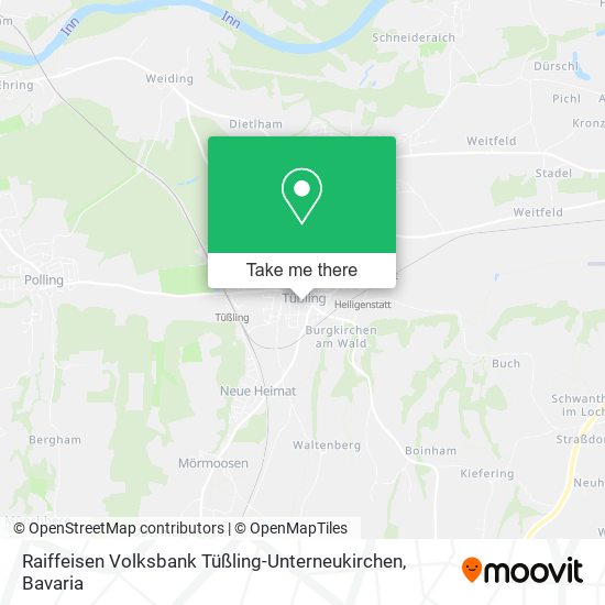 Raiffeisen Volksbank Tüßling-Unterneukirchen map