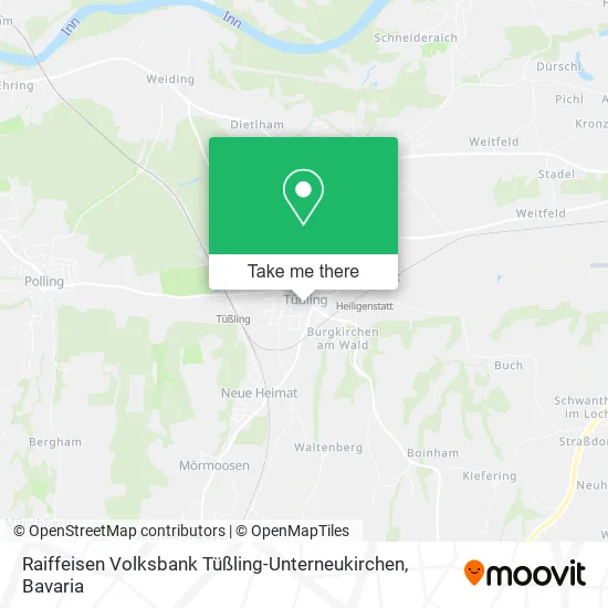 Карта Raiffeisen Volksbank Tüßling-Unterneukirchen