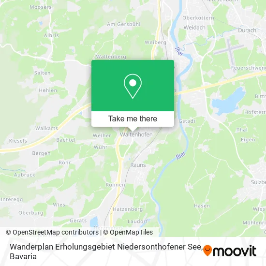 Карта Wanderplan Erholungsgebiet Niedersonthofener See