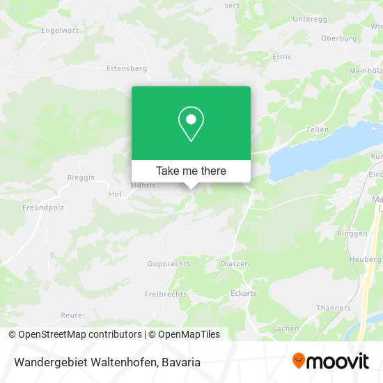 Wandergebiet Waltenhofen map
