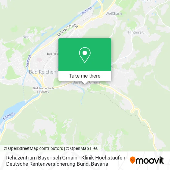 Карта Rehazentrum Bayerisch Gmain - Klinik Hochstaufen - Deutsche Rentenversicherung Bund