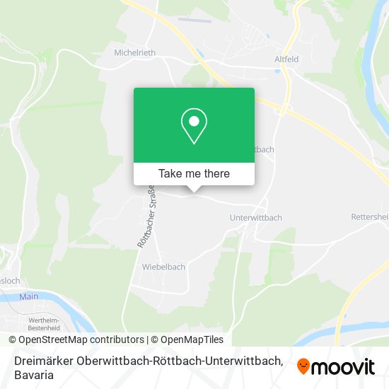 Dreimärker Oberwittbach-Röttbach-Unterwittbach map