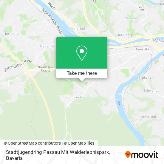 Карта Stadtjugendring Passau Mit Walderlebnispark