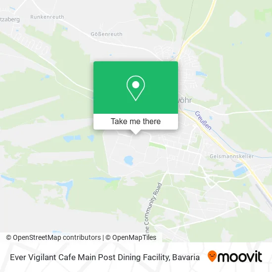 Карта Ever Vigilant Cafe Main Post Dining Facility