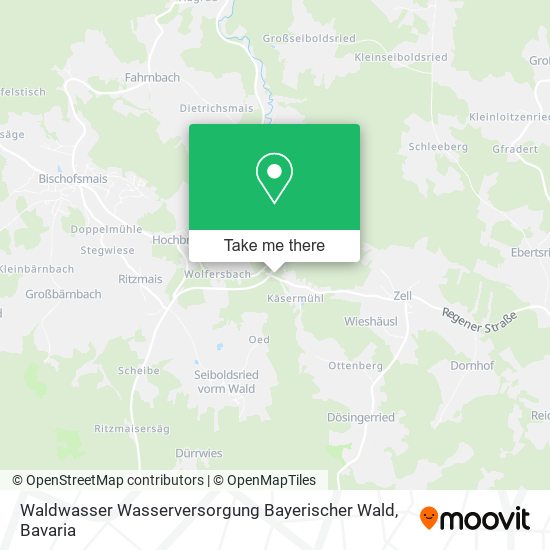 Waldwasser Wasserversorgung Bayerischer Wald map