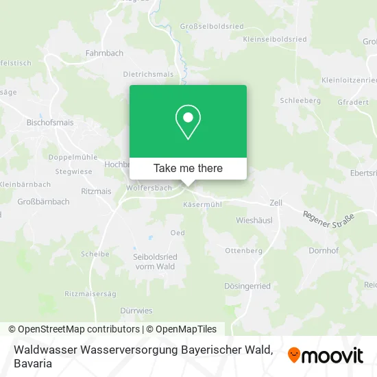 Карта Waldwasser Wasserversorgung Bayerischer Wald