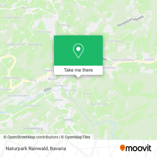 Карта Naturpark Rainwald