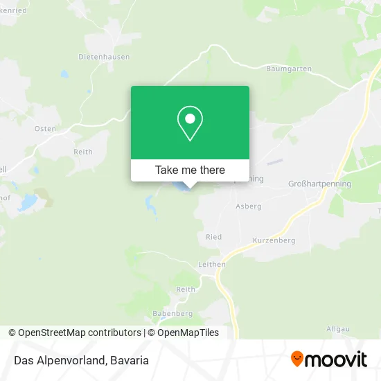 Карта Das Alpenvorland