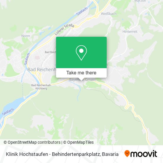 Klinik Hochstaufen - Behindertenparkplatz map