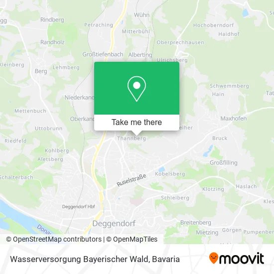 Карта Wasserversorgung Bayerischer Wald