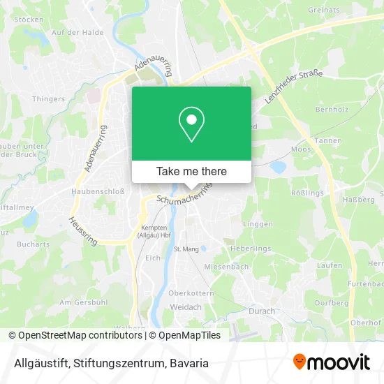 Карта Allgäustift, Stiftungszentrum