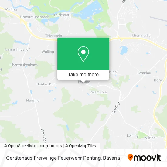 Карта Gerätehaus Freiwillige Feuerwehr Penting