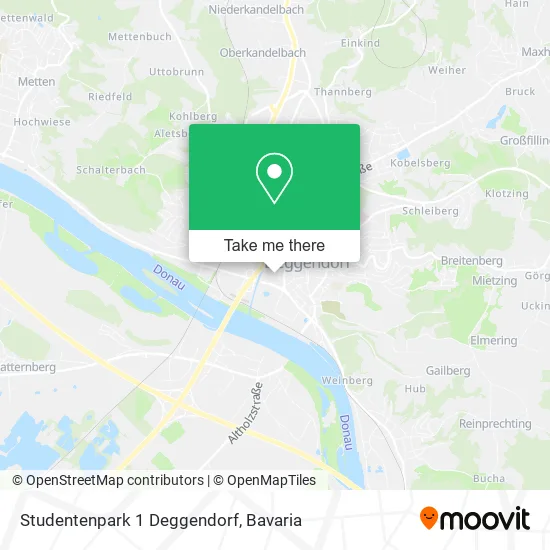 Карта Studentenpark 1 Deggendorf