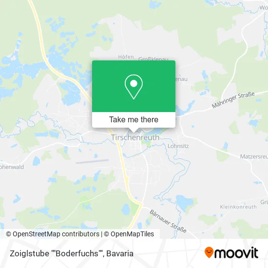 Карта Zoiglstube ""Boderfuchs""
